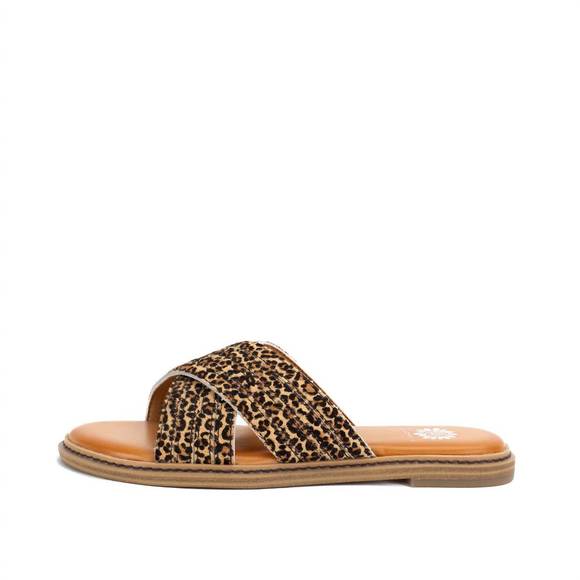 NEW YELLOWBOX women's linta crossband slide in leopard - Picture 2 of 3